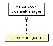 Package class diagram package LicenseManagerImpl