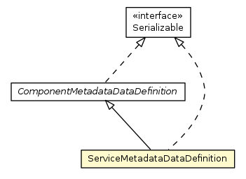 Package class diagram package ServiceMetadataDataDefinition