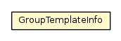 Package class diagram package GroupTemplateInfo