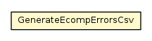 Package class diagram package GenerateEcompErrorsCsv