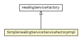 Package class diagram package SimpleHealingServiceServiceFactoryImpl