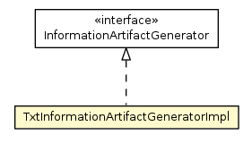 Package class diagram package TxtInformationArtifactGeneratorImpl